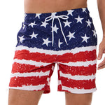 2 In 1 Stars And Stripes Print Swim Shorts