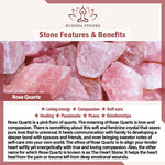 Buddha Stones Natural Rose Quartz Love Healing Metal Cuff Bracelet Bangle