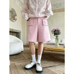 Pink Casual Cargo Shorts