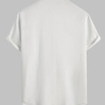 Men's Japanese rose print Trendy short-sleeved shirt
