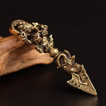 Buddha Stones Tibetan Ganesh Ganpati Elephant God of Wealth Dorje Vajra Spiritual Power Necklace Pendant