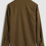 Men's Corduroy Textured Double Pocket Buttoned Long Sleeve Shirt