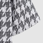 Men's houndstooth textured plaid casual short-sleeved shirt