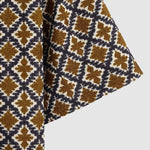 Men's retro ethnic print corduroy half-sleeved POLO