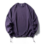 Retro Solid Color Drawstring Quick-drying Shirt