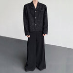 Tweed Loose-fitting Suit Collar Jacket