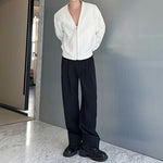 Casual Collarless Solid Color Long Sleeve Zipper Jacket