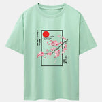 Cherry Blossom Slogan Print Drop Shoulder Oversize T-Shirt