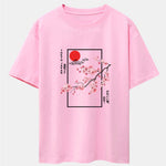 Cherry Blossom Slogan Print Drop Shoulder Oversize T-Shirt