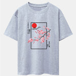 Cherry Blossom Slogan Print Drop Shoulder Oversize T-Shirt