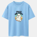 Ghost Slogan Print Drop Shoulder Oversize T-Shirt