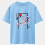 Cherry Blossom Slogan Print Drop Shoulder Oversize T-Shirt