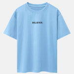 Believer Print Drop Shoulder Oversize T-Shirt