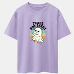 Ghost Slogan Print Drop Shoulder Oversize T-Shirt