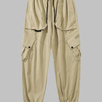 Men's multi-pocket drawstring cargo pants