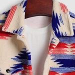 Men's Aztec Style Two Pocket Button Polar Fleece Jacket