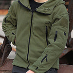 Men's Thermal Fleece Pocket Hooded Zip Jacket