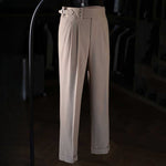 Italian Casual Paris Buckle Straight Business Trousers
