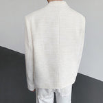 Tweed Loose-fitting Suit Collar Jacket