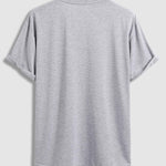 Men's solid color cotton basic round neck short-sleeved T-shirt