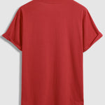 Men's solid color cotton basic round neck short-sleeved T-shirt