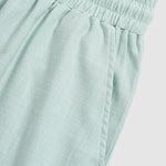 Men's textured short-sleeved shirt casual shorts solid color set