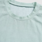 Men's textured casual solid color short-sleeved T-shirt