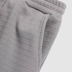Men's textured casual round neck T-shirt shorts set