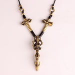 Buddha Stones Tibetan Ganesh Ganpati Elephant God of Wealth Dorje Vajra Spiritual Power Necklace Pendant