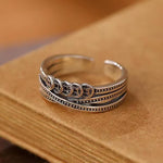 Buddha Stones Copper Coin Wealth Luck Ring