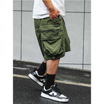 Large Pocket Zipper Casual Loose Shorts