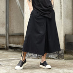 Vintage Drawstring Wide-leg Slacks