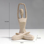 Buddha Stones Abstract Yoga Meditating Exercise Resin Spiritual Figurine Sculpture Desk Decoration