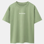 Believer Print Drop Shoulder Oversize T-Shirt
