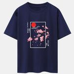 Cherry Blossom Slogan Print Drop Shoulder Oversize T-Shirt