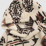 Men's  Faux Sherpa Retro Aztec Pattern Hooded Sweatshirt