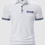 Men's Paisley Color Block Lapel Short Sleeve POLO