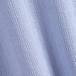 Men's solid color small geometric pattern terry texture short-sleeved shirt