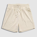 Men's diamond geometric terry texture shirt casual shorts set