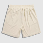 Men's solid color geometric terry texture shorts