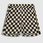Men's plaid floral satin shirt casual shorts set