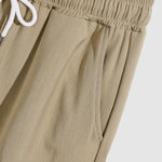 Men's textured elastic waist versatile casual pants