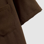 Men's textured casual Cuban collar solid color shirt