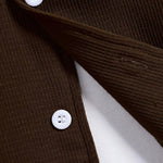 Men's Textured Cuban Collar Shirt Casual Pants Set