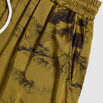 Men's Chinese Style Crane Pattern Satin Shorts