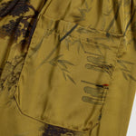 Men's Chinese Style Crane Pattern Satin Shorts