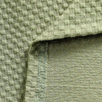 Men's textured seersucker half-button lapel solid color polo