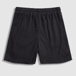 Men's sleeveless hollow textured knitted solid color casual set