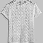 Men's Sexy Hollow Knitted Round Neck T-Shirt