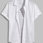 Men's Vintage Sheer Sexy Casual Short Sleeve Shirt